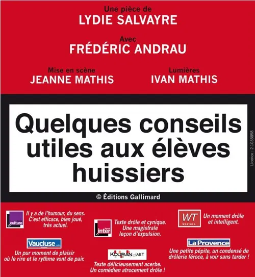 Affiche de Quelques conseils utiles aux élèves huissiers