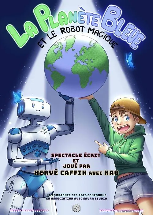 Affiche de La planète bleue et le robot magique