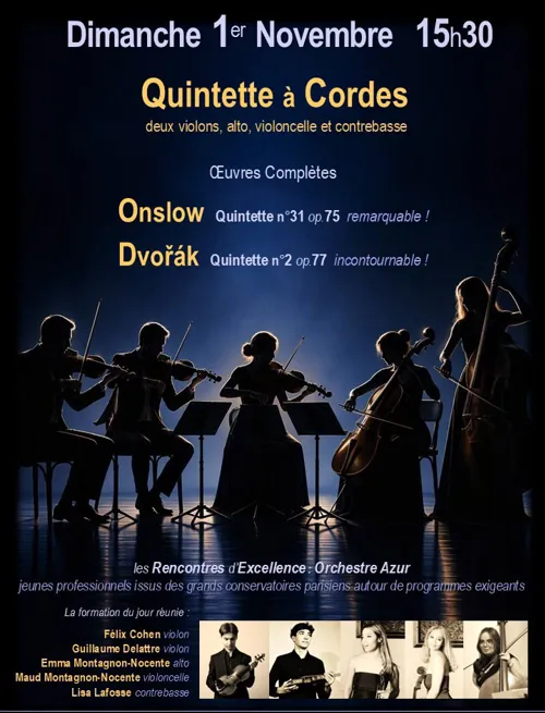 Affiche de Quintette à Cordes : Onslow & Dvorák