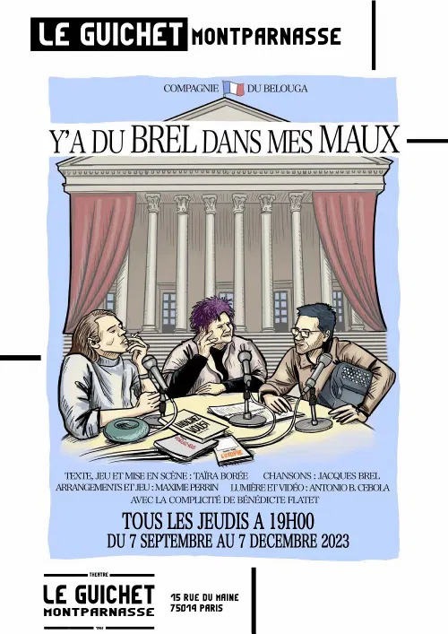 Affiche de Y'a du Brel dans mes maux