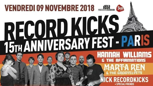 Affiche de Record Kicks 15th Anniv. Hannah Williams + Marta Ren in Paris
