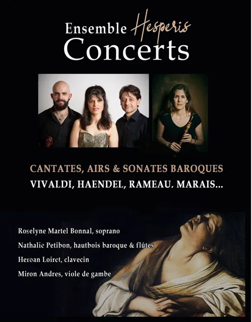 Affiche de Extase : Cantates, airs et sonates baroques de Vivaldi, Haendel, Rameau et Croft