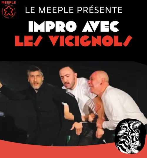 Affiche de Impro avec Les Vicignols au Meeple