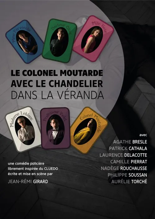 Affiche de Le Colonel Moutarde avec le chandelier dans la véranda