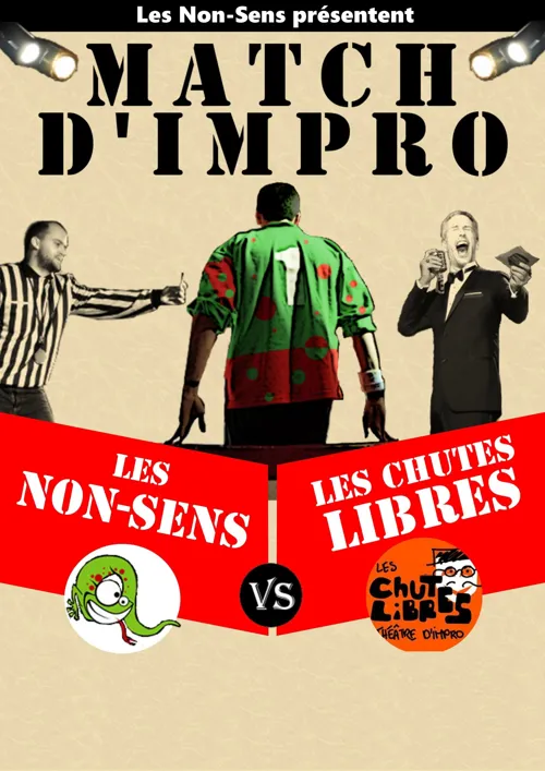 Affiche de Match d'impro : Non-Sens vs Chutes Libres