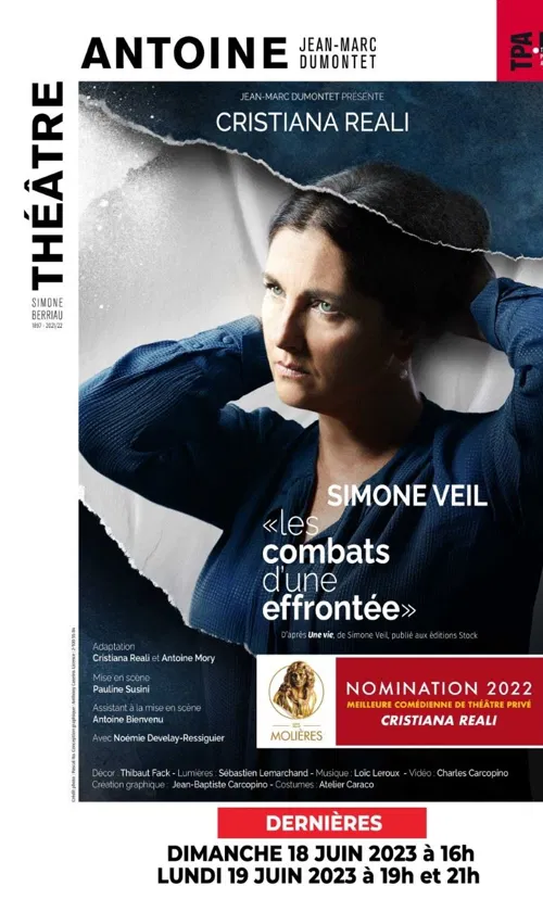 Affiche de Simone Veil : Les combats d'une effrontée | avec Cristiana Reali
