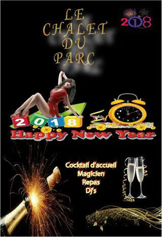 Affiche de Nouvel An 2017-2018 au Châlet du Parc