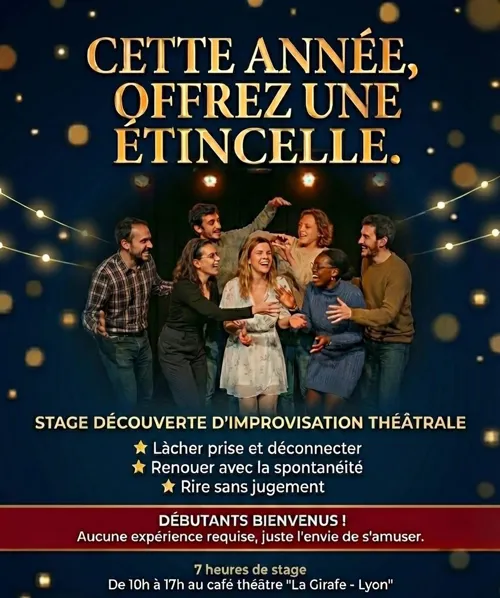 Affiche de Stage découverte : Improvisation théâtrale