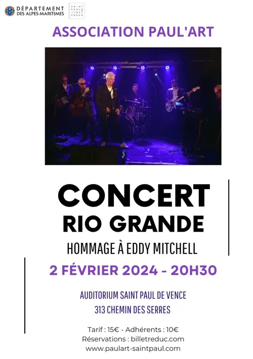 Affiche de Hommage à Eddy Mitchell : concert Rio Grande