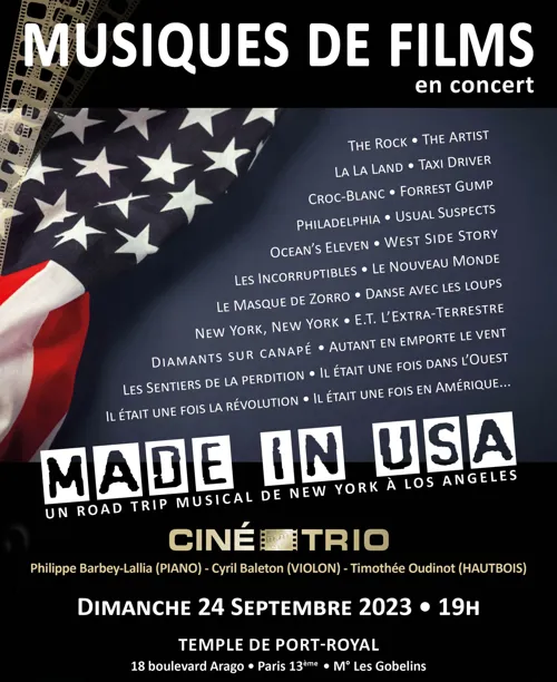 Affiche de Ciné Trio Concert n° 56 : Made in USA