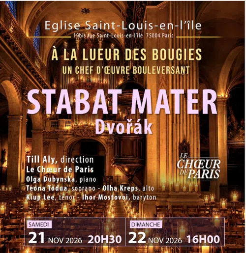 Affiche de Dvorak : Stabat Mater à la lueur des bougies