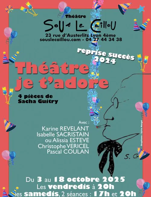 Affiche de Théâtre je t'adore