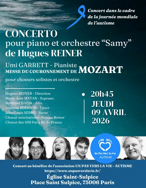 Affiche de Concert au bénéfice de l'association Un Pas Vers La Vie-Autisme