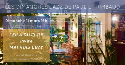 Affiche de Les Dimanches Jazz | Leila Duclos invite Mathias Lévy