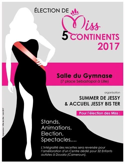 Affiche de Election Miss 5 Continents