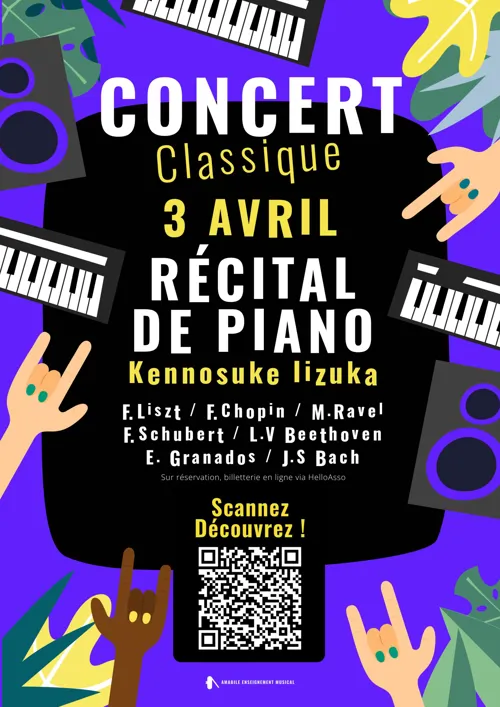 Affiche de Récital de piano avec Kennosuke Iizuka