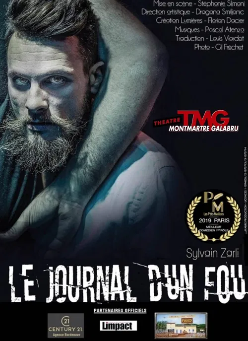 Affiche de Sylvain Zarli dans Le journal d'un fou