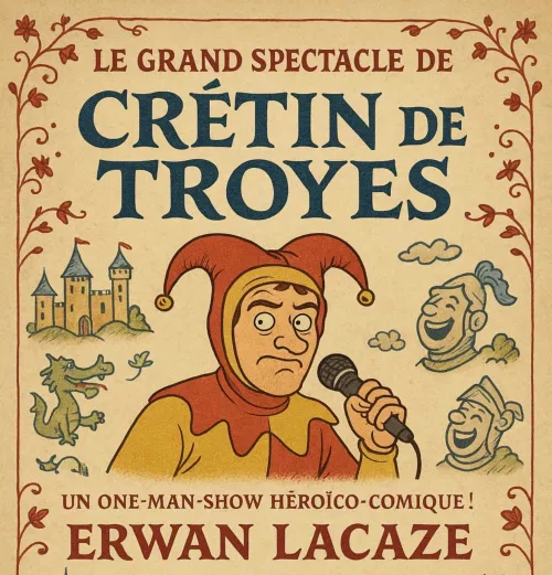 Affiche de Erwan Lacaze dans Crétin de Troyes