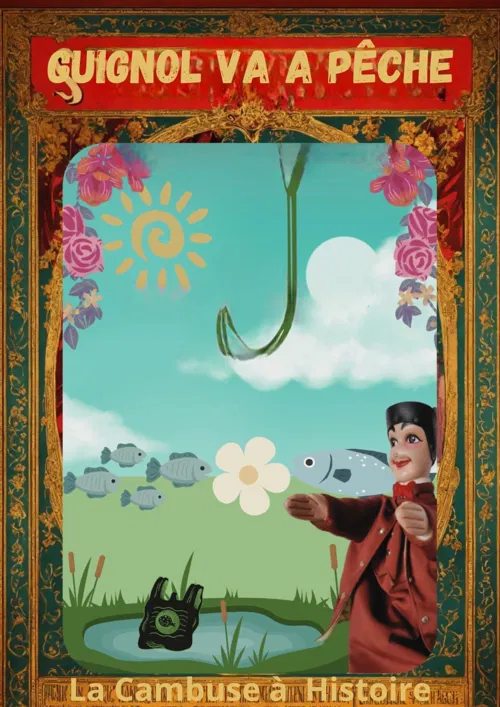Affiche de Guignol va à la pêche