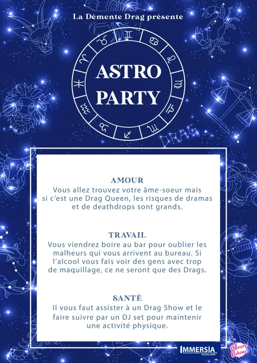 Affiche de La Démente Drag : Astro Party