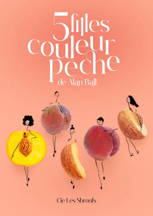 Affiche de 5 filles couleur pêche