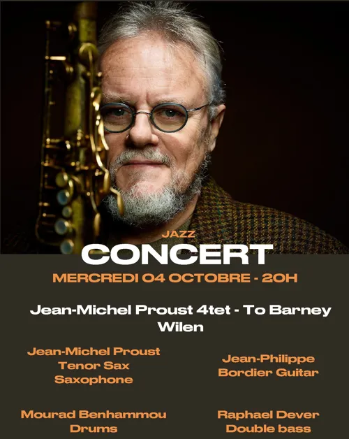 Affiche de Jean-Michel Proust 4tet : To Barney Wilen