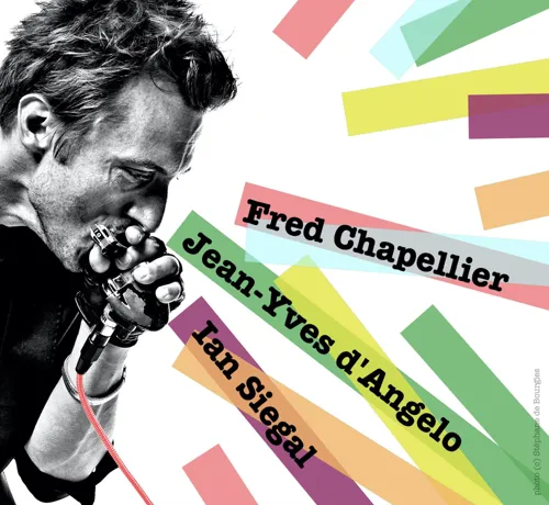 Affiche de Greg Zlap "Face à face" featuring Fred Chapellier / Ian Siegal / Jean-Yves d'Angelo
