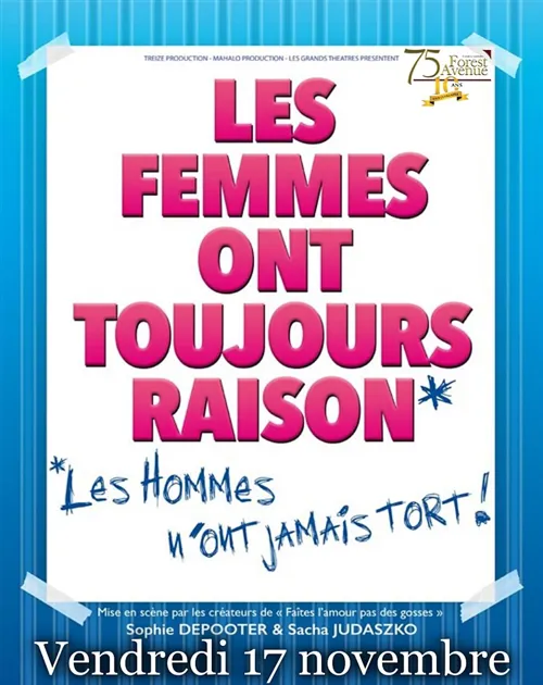 Affiche de Les femmes ont toujours raison, les hommes n'ont jamais tort