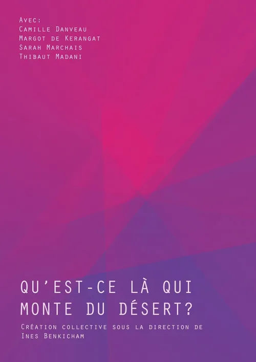 Affiche de Qu'est-ce là qui monte du désert