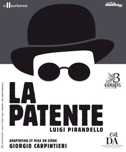 Affiche de La Patente de Luigi PIrandello (en V.O.)