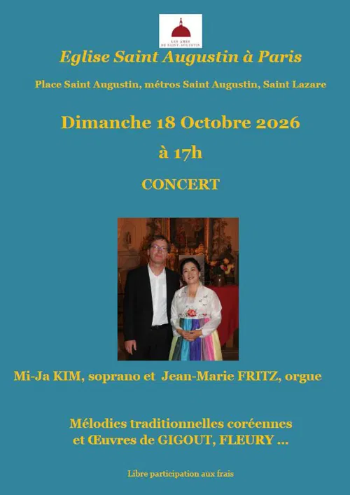 Affiche de Voix et orgue à Saint-Augustin