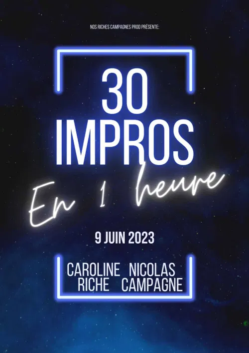 Affiche de 30 impros en 1 heure