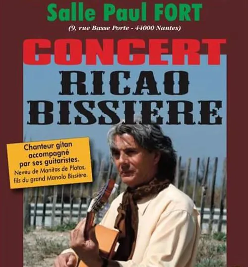 Affiche de Concert gitan Ricao Bissiere et ses guitaristes