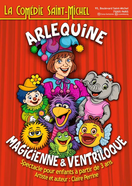 Affiche de Arlequine, magicienne et ventriloque