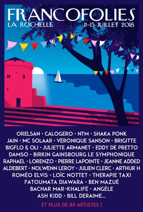 Affiche de Orelsan + Jain + Jeanne Added + Eddy de Pretto | Festival Les Francofolies