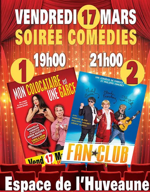 Affiche de Mon colocataire est une garce et Fan Club | Soirée Comédies