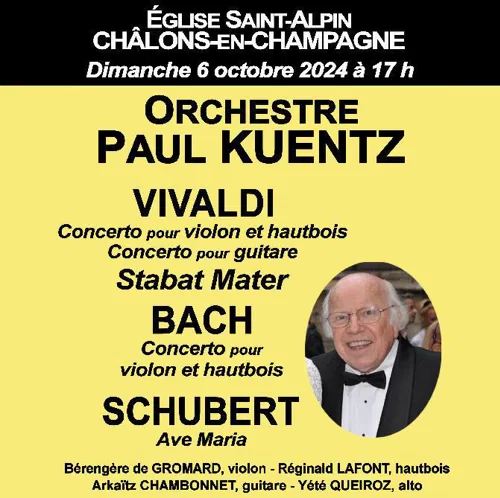 Affiche de Orchestre Paul Kuentz : Vivaldi, Bach, Schubert