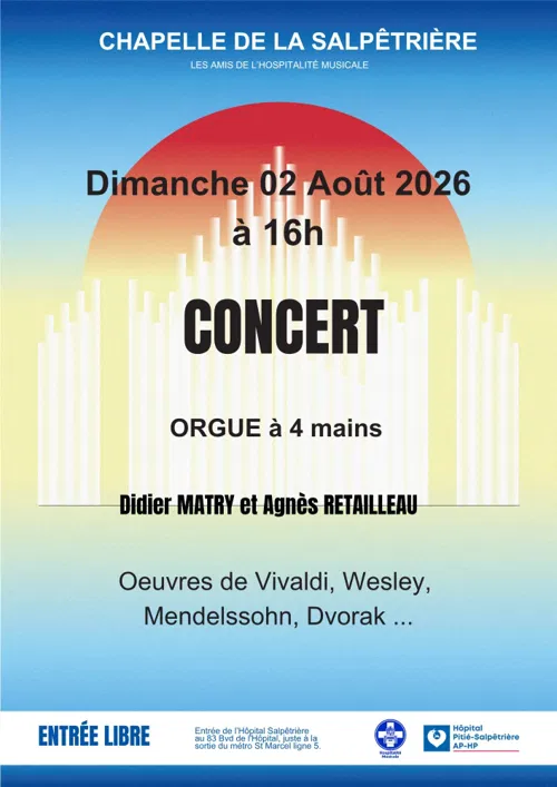 Affiche de Concert orgue à 4 mains
