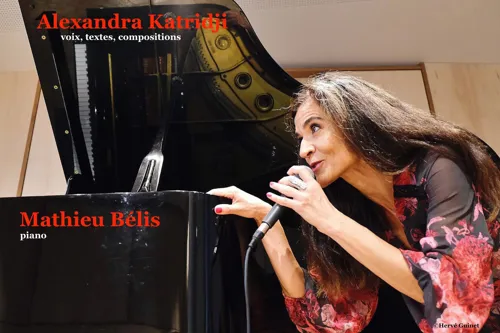 Affiche de Alexandra Katridji en concert piano-voix avec Mathieu Bélis au piano