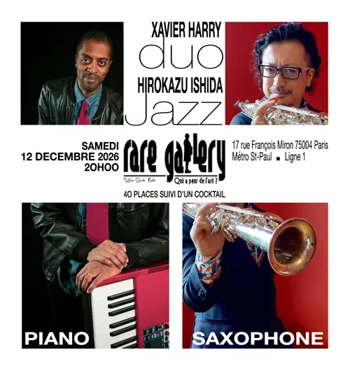 Affiche de Xavier Harry et Hirokazu Ishida : Duo jazz, piano, sax
