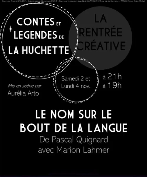 Affiche de Le nom sur le bout de la langue