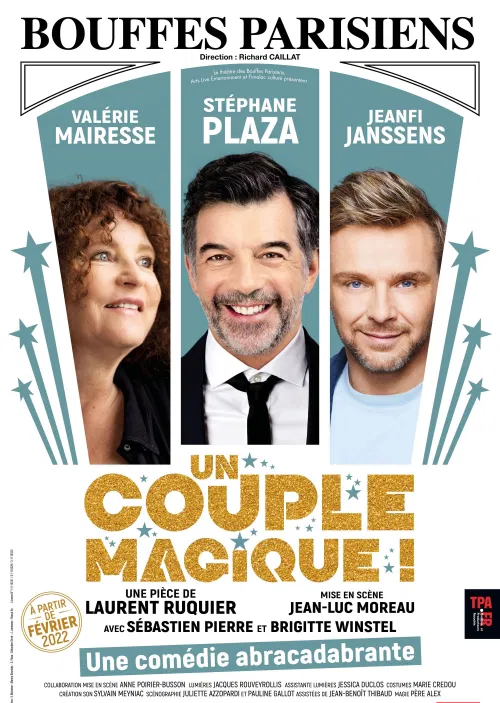 Affiche de Un couple magique | avec Stéphane Plaza, Valérie Mairesse, Jeanfi Jeanssens