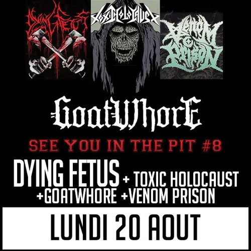 Affiche de Dying Fetus x Toxic Holocaust x Goatwhore x Venom Prison