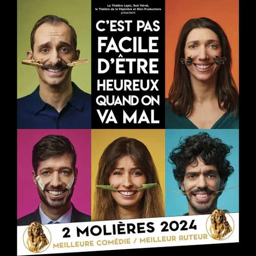 Affiche de C'est pas facile d'être heureux quand on va mal