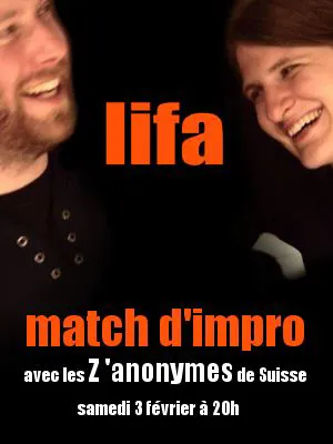 Affiche de la LIFA rencontre les Z'Anonymes (Suisse)
