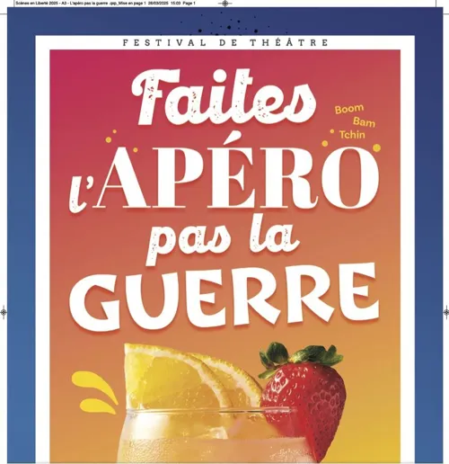 Affiche de Faites l'apéro pas la guerre