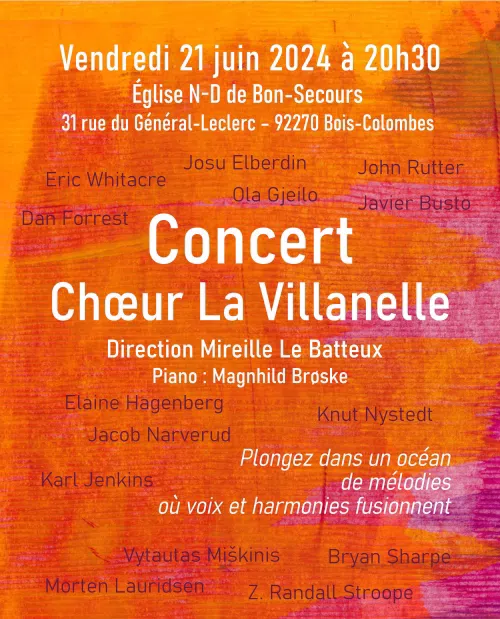 Affiche de Concert Choeur la Villanelle