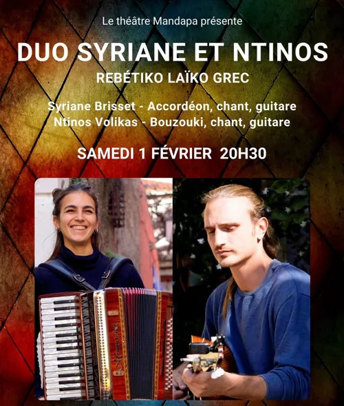 Affiche de Duo Syriane et Ntinos - Rebétiko laïko grec