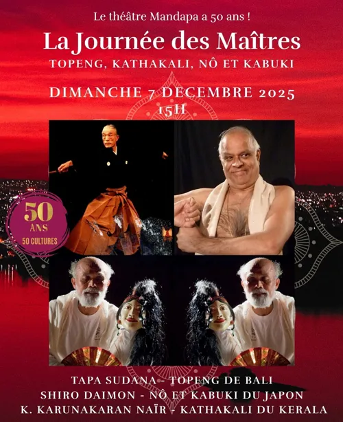 Affiche de La Journée des Maîtres : Topeng, Kathakali, Nô et Kabuki