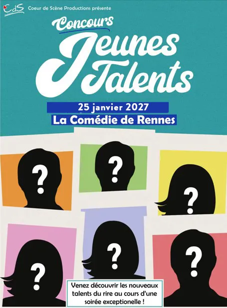 Affiche de Concours Jeune Talents – Festival Rire & Vilaine 2027